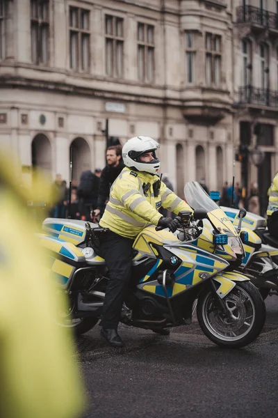 Westminster Londres 2021 Des Policiers Moto Défilent Londres Pour Soutenir — Photo