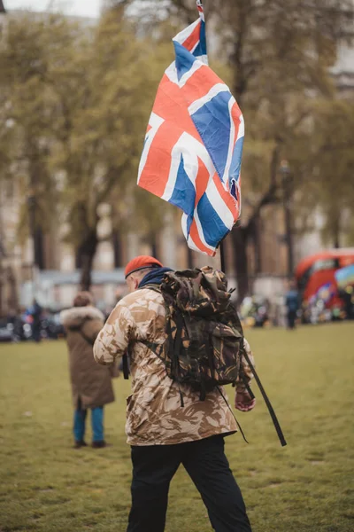 Westminster London 2021 Hundreds People Flags London March Support Veterans — Stock Photo, Image