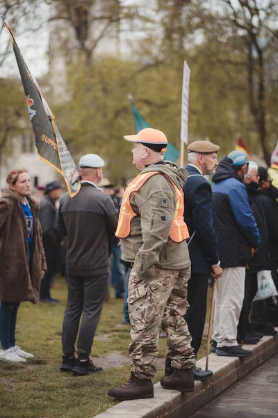 Westminster Londres 2021 Des Centaines Anciens Combattants Défilent Londres Pour — Photo