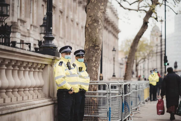 Westminster Londra Mbh 2021 Agenti Polizia Servizio Downing Street — Foto Stock