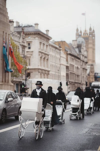 Westminster London 2021 Extinction Rebellion Activists Marching Slowly Downing Street — Stock Photo, Image