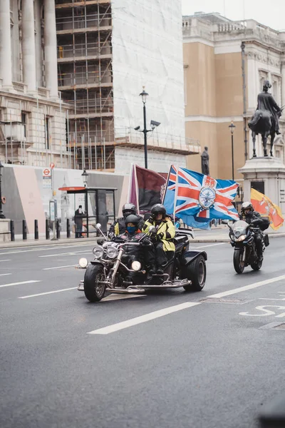 Westminster Londres Reino Unido 2021 Rally Bikers Rolling Thunder Parliament — Fotografia de Stock