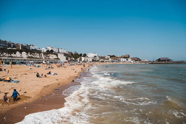 Botany Bay Kent 2021 People Enjoy Sunny Day Beautiful Sand — ストック写真