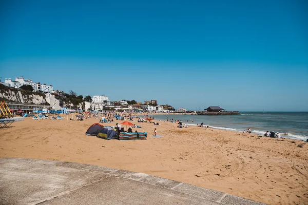 Botany Bay Kent 2021 Beautiful Sand Beach East England Wooden — ストック写真