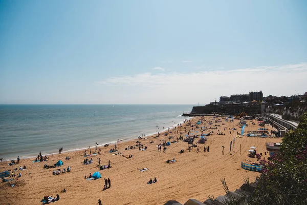 Botany Bay Kent 2021 Beautiful Sand Beach East England Wooden — ストック写真