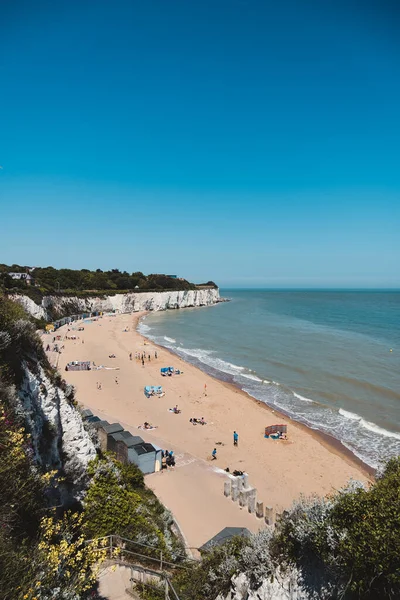 Botany Bay Kent 2021 Beautiful Sand Beach East England Wooden — ストック写真