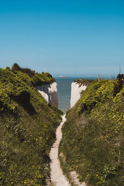 Botany Bay Kent 2021 Kingsgate Bay Sea Arch Einem Sonnigen — Stockfoto