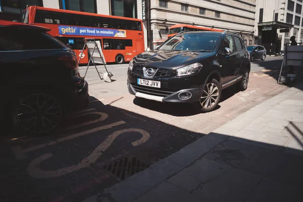 Victoria Londres 2021 Coche Mal Estacionado Zona Victoria — Foto de Stock