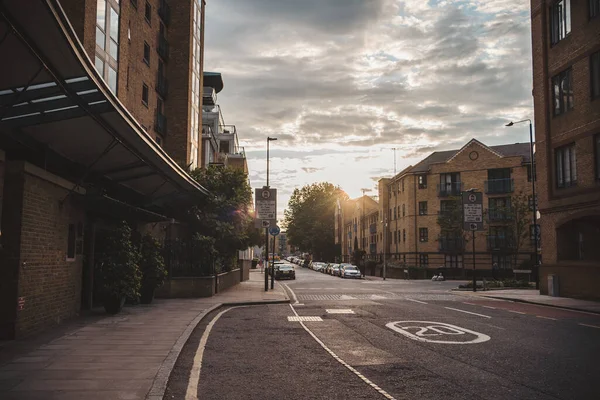 Tamise River Embankment Londres 2021 Belle Vue Coucher Soleil Sur — Photo