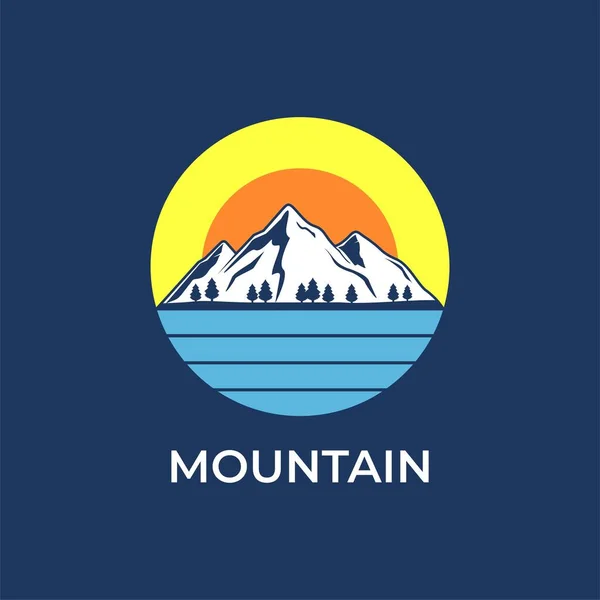 Koło Górskie Logo Firmy Idealne Dla Firmy Outdoor Natur — Wektor stockowy