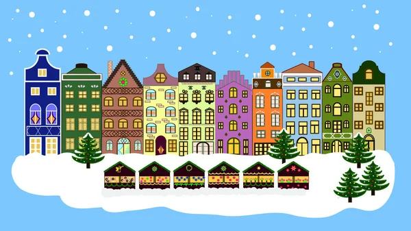 Oude winter richting — Stockvector