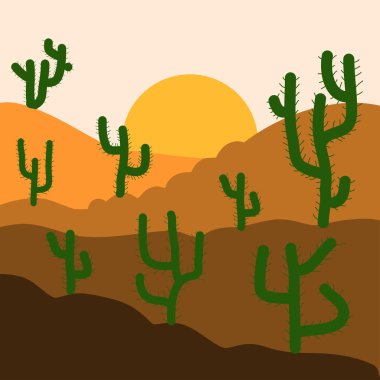 Soyut çöl manzarası