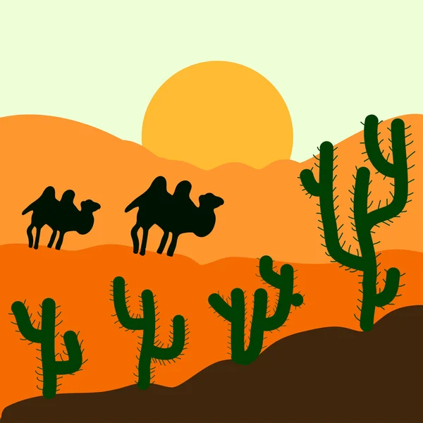 Abstrakte Wüstenlandschaft — Stockvektor