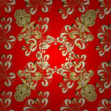 üstünde kırmızı bir arka plan doku altın iplik