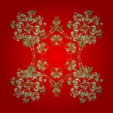 Tek detaylı altın kar tanesi