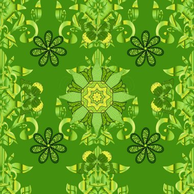 Vektör. Güzel suluboya çiçekler, parlak resim ilham verici sarı ve siyah çiçek desenli dikişsiz arka plan.