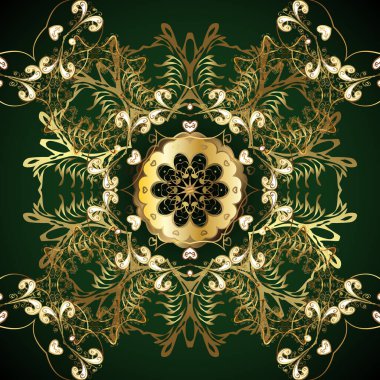 Noel, kar tanesi, yeni yıl. Mavi ve gri renklerde, altın elementlerle kusursuz klasik desen. Mavi ve gri renklerde altın sarısı desenler.