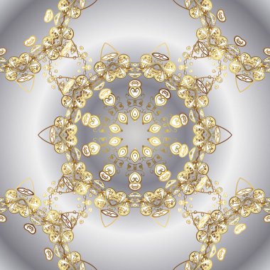 Kusursuz vektör arkaplanı. Barok eskizi, damask. Kusursuz çiçek deseni. Gri ve nötr renkler üzerinde grafiksel modern kusursuz desen.