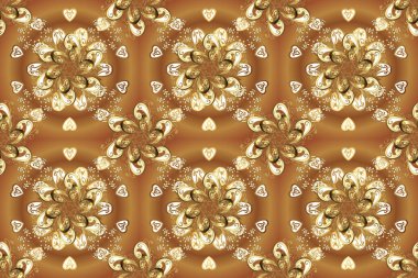 Örnek altın elementler. Raster. Klasik çiçek dokusu. Kart, duvar kağıdı, ambalaj ve tekstil için klasik tasarım. Kraliyet retro arka planı. Altın şablon.