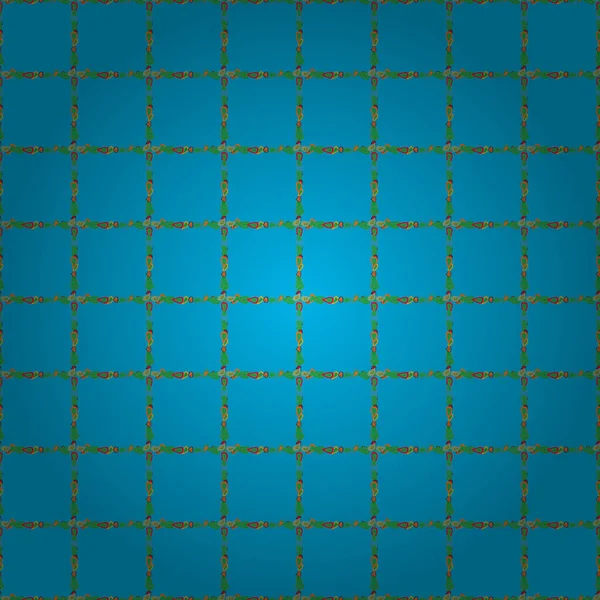 Blank Orange Blue Green Square Cadre Rectangle Label Elegant Sketches — Archivo Imágenes Vectoriales