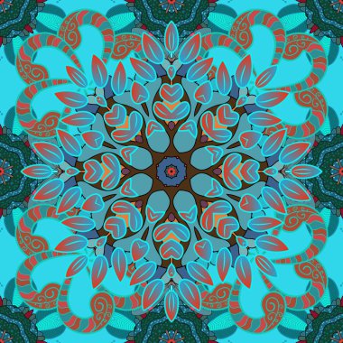 Vintage retro style. Vector. Vector illustration. For print on fabric, textiles, sketch. Seamless background. Cute floral pattern with buds flowers.