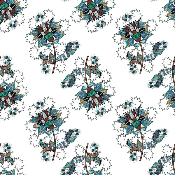 Trendy seamless Floral Pattern In Beautiful fabric pattern. Colour Summer Theme seamless pattern Background. Flat Flower Elements Design.