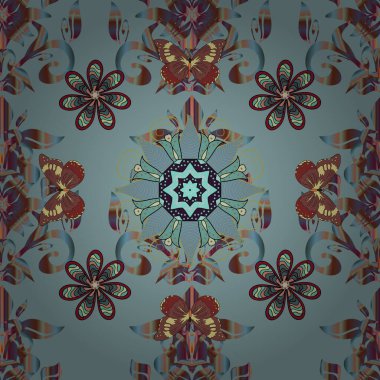 Sınır Kızılderili çiçekli paisley patten. Tebrik kartı geçmişi, boyama kitabı, arkaplan ve tekstil için kullanılabilir. Kusursuz süs izi. Vektör Henna tarzı. Etnik Mandala havlusu.