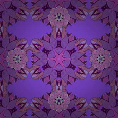 El boyası vektör mandala, mor, mavi ve mor renkli, Hint tavus kuşu, Hint deseni, renkli mandala, mandala tavus kuşu.