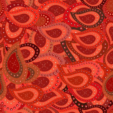 Robot resimlerde, sabıka fotoğraflarında, bebek kıyafetlerinde, paket kutularında falan kullanılabilir. Turuncu, pembe ve kırmızı renkli. Şirin desenler çiziyor. Güzel geçmiş. Kusursuz güzel kumaş deseni. Vektör - stok.