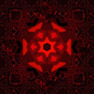 Şekillendirilmiş çiçeklerle kusursuz desen. Çiçek deseni çizim, şablon dolguları ve web sayfası geçmişi için kullanılabilir. Süslü zentangılsız desen, soyut çiçeklerle süslenmiş..