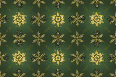 Tomurcukları çiçek olan sevimli bir çiçek deseni. Kusursuz bir geçmişi var. Eski usul. Raster. Raster illüstrasyonu. Kumaş, tekstil ve duvar kağıdı baskısı için..