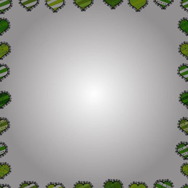 Kusursuz desen. Siyah, yeşil ve beyaz renkli bir resim. Vektör çizimi. Çerçeveleri dörde katla karala.