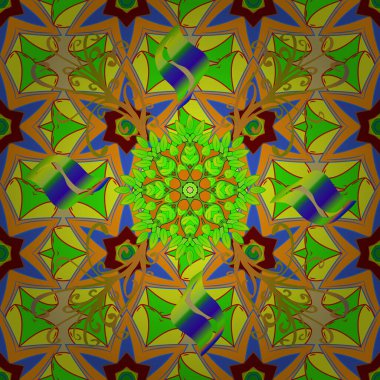 Vektör çizimi. Güzel karalama çiçekleri olan kusursuz çiçek desenleri. Güzel kumaş deseni. Küçük çiçekte sevimli çiçek deseni var..