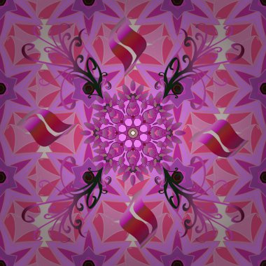 Zarif, parlak ve pürüzsüz pembe, mor ve mor çiçek desenli tasarım. Sabıka fotoğraflarında, bebek kıyafetlerinde, çizimlerde, paket kutularında falan kullanılabilir..