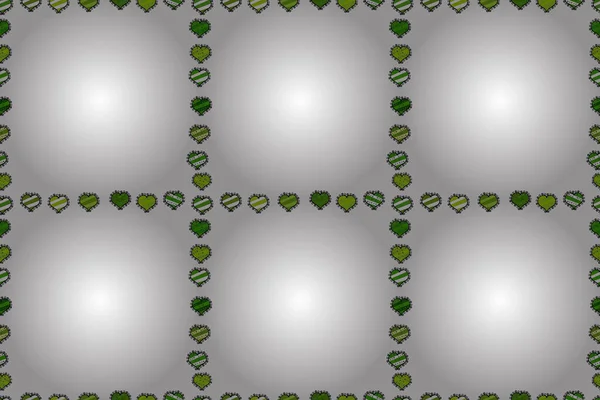 Raster Illustration Quadrat Rahmen Kritzeleien Nahtloses Muster Abbildung Schwarz Grün — Stockfoto