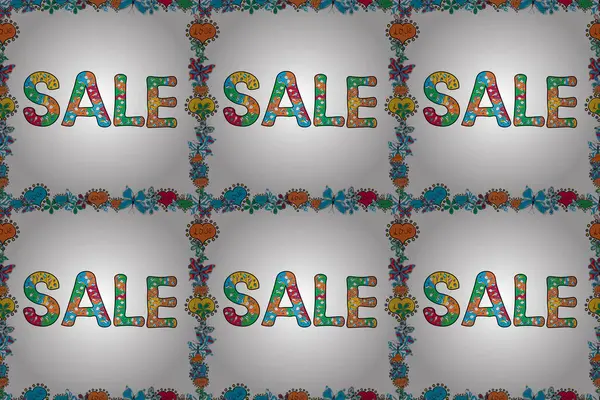 Seamless Pattern Summer Sale Banner Design Special Offer Online Shopping — Stock Photo, Image