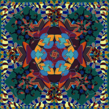 Vektör renkli kar taneleri turuncu, mavi ve kahverengi renklerde dekoratif Noel elementi dizayn ederler.