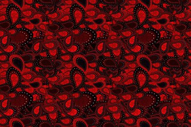 Kahverengi, kırmızı ve siyah renkli. Soyut karalama kalıpları. Raster illüstrasyonu. Güzel geçmiş. - Stok. Kusursuz şirin kumaş deseni.