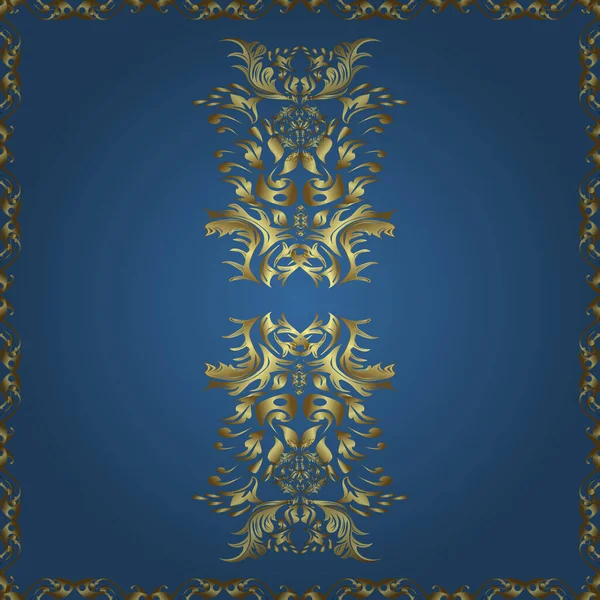 Ornement Orient Traditionnel Modèle Vectoriel Classique Sans Couture Motif Doré — Image vectorielle