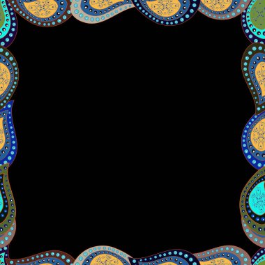 Kusursuz. Gri, siyah ve mavi renkli resim. El çizimi karalamalar. Vektör.