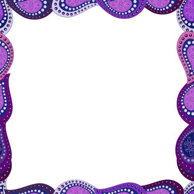 Kusursuz desen. Vektör. El çizimi vektör sınır çerçevesi karalamaları.