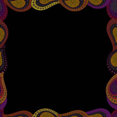 Vektör. Klasik karalama resim çerçevesi karalama etiketleri. El çizimi çerçeveler. Boş turuncu, siyah ve gri kare dikdörtgen etiketli zarif çizimler elle çizilmiş. Kusursuz..