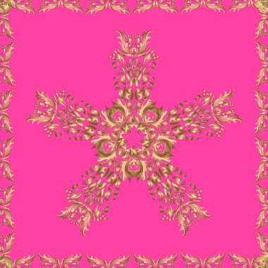 Lüks Geometrik Desen. Şirin bak. Tarafsız, pembe ve kahverengi renkli bir resim. Vektör çizimi. Kusursuz. Klasik tarzda..