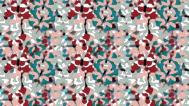 Digital animation of abstract psychedelic transition mosaic background in various colors and patterns