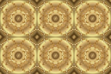 Klasik raster sarısı, kusursuz desen. Çiçek süsü kumaş deseni, cam, çiçek desenli altın elementli bej ve nötr renkler..