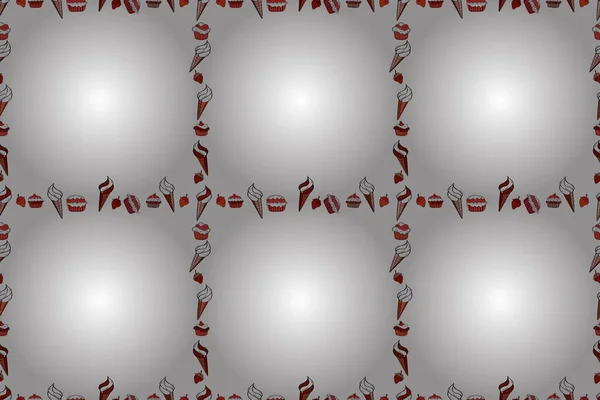 Рамка Doodles Состоит Красной Черно Белой Границы Растертый Фон Нарисованным — стоковое фото