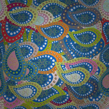 Süper soyut şirin ve ilginç bir resim.