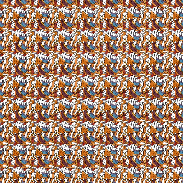 Vektorillustration Bröd Cupcakes Smaker Klotter Illustration Orange Svart Och Vitt — Stock vektor