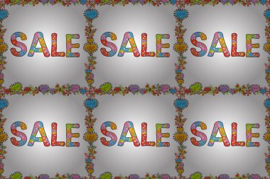 Sosyal medyada yaz yarışmaları için bağış pankartı. Raster illüstrasyonu. Broşür, afiş, reklam, poster, baskı tasarımı için şablon. Siyah, turuncu ve beyaz çizimler. Kusursuz..