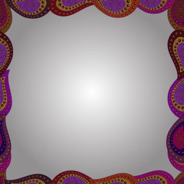 Vektör çizimi. Kare kareler karalamalar. Menekşe rengi, kahverengi ve beyaz renkler. Kusursuz desen.